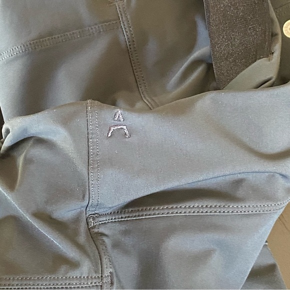 Aday Leggings Womens Small S Gray Crop Roll Stretch Pull On Adjustable Waist - Picture 6 of 9